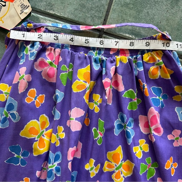 VTG 80s Retro NWT Light Purple Abstract Butterfly Print Skirt - Picture 7 of 8